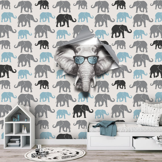 Behang Kinderkamer Olifant